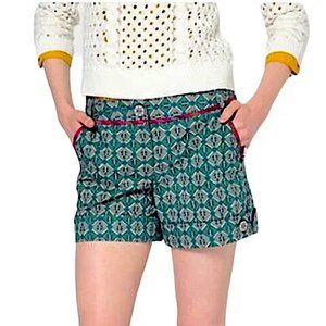 ANTHROPOLOGIE Corey Lynn Calter In The Square Patterned Cuffed Cotton Shorts